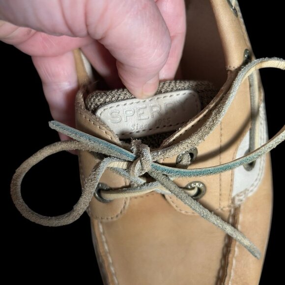 Sperry Top Siders Shoes Women's Size 7.5M Koi fish Core Linen/Oat Model STS95589 - Picture 4 of 9